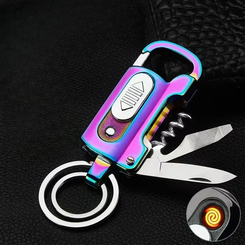 Electronics And Gadgets With A - Portachiavi accendino elettronico multifunzionale apri vino