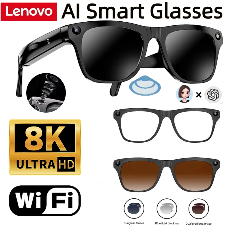 Smart Glasses Ar - Occhiali Smart Lenovo con Memoria 32G,